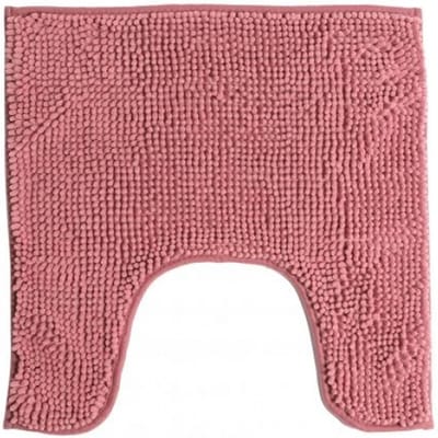 Urban Living WC/Toilet Badkamerkleedje/badmat - voor op de vloer - oud roze - 49 x 49 cm