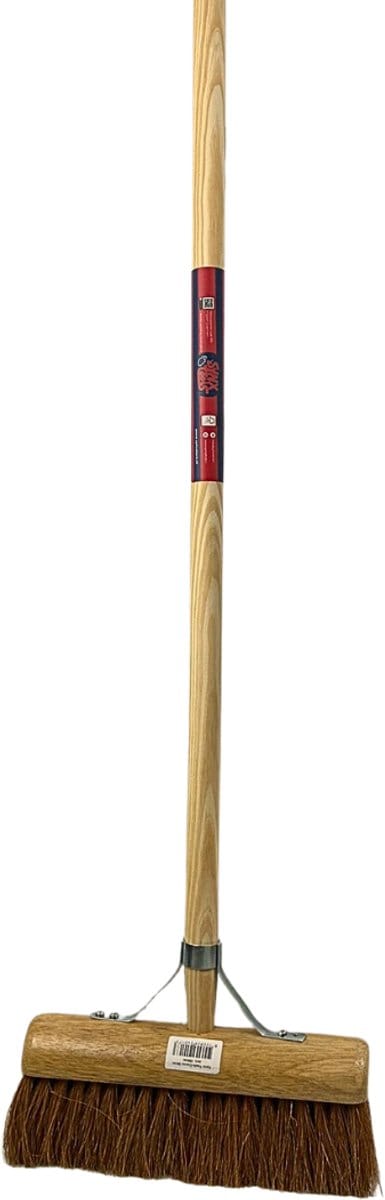 Synx Tools bezem Coco binnenbezem 30cm - Zachte bezems - kokos - Zaalveger - Bezemsteel - Veger - Tuin - Schoonmaken - Zachte binnen bezem kokos Met steel 150cm