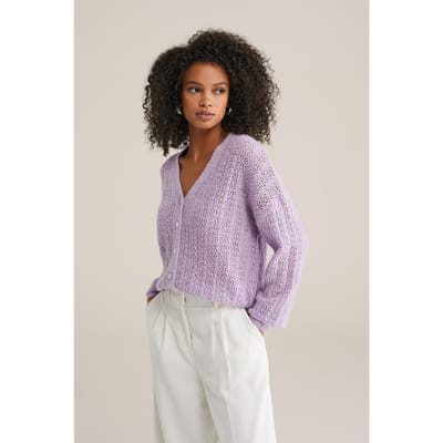 We Fashion Knitted Cardigan Lilac Größe: XL | Strickpullover Outlet | Damen | Violett