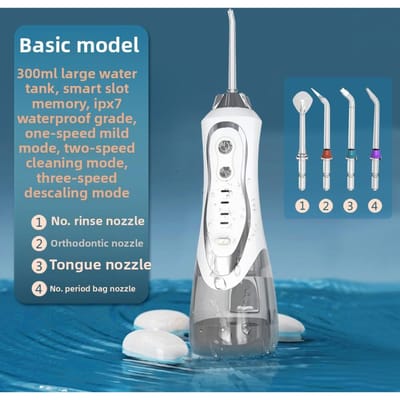 Groot Waterreservoir, Elektrische Tandenstoker, Krachtige Tandenreiniger, Calculus Pulserende Tanden, Beugel Tandenreiniger, Waterflosser, Waterdicht. gray