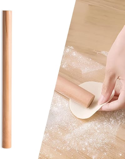 Dailygoods - Professionele Houten Deegroller Zonder Handvatten - 40cm