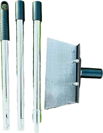 Tuingereedschap met steel - Onkruidsteker schraper - Buitenonderhoud - Multifunctioneel ontwerp - 1.2 meter - Grijs