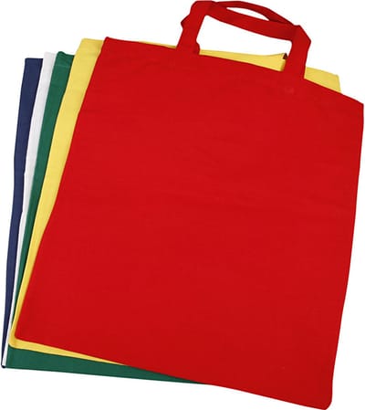 Draagtas , afm 38x42 cm, 135 gr, diverse kleuren, 5 stuk/ 1 doos