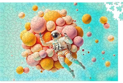 Milliwood - IMA301 Houten Puzzel XXL Ruimtevaart | 3D Puzzels bouwpakket | Hobby Speelgoed voor kinderen & volwassenen | Wanddecoratie Woonkamer | 500 stukjes 51x34cm | In luxe geschenkdoos