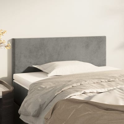 vidaXL - Hoofdbord - 80x5x78/88 - cm - fluweel - lichtgrijs