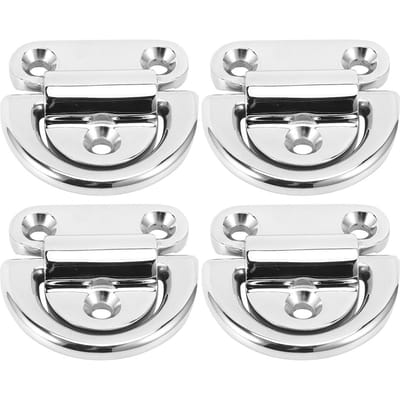 4 STUKS ZWS3217‑8 8mm 316 Roestvrij Staal D-ring Gesp Uitstekende Prestaties Jachtaccessoire white