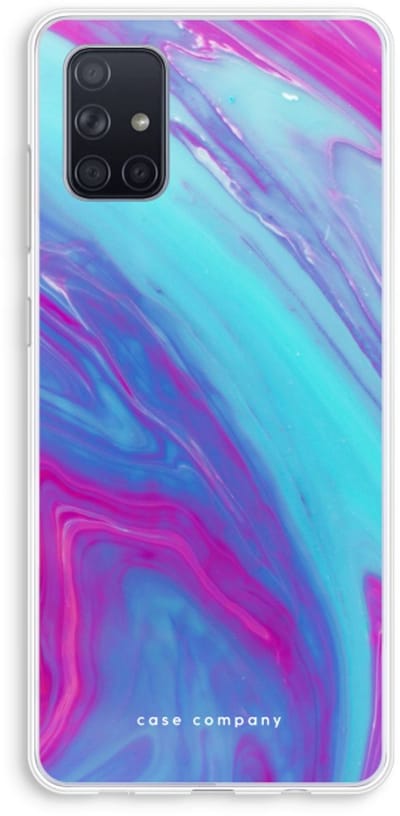 Case Company® - Hoesje geschikt voor Samsung Galaxy A71 hoesje - Zweverige regenboog - Soft Cover Telefoonhoesje - Bescherming aan alle Kanten en Schermrand