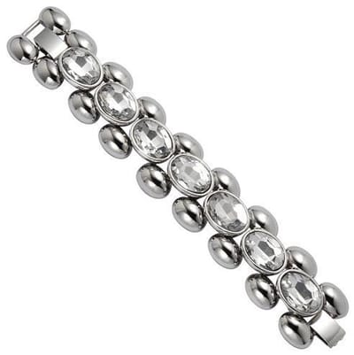 Behave - Armband dames - zilverkleur - chique avondstijl - 14-15 cm
