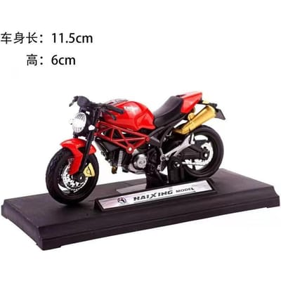 1:18 Huis Legering Auto Decor Off-Road Voertuig Collectie Kantoor Model Speelgoed Diecast Motorfiets Simulatie Draagbaar