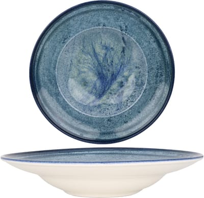 Kütahya Porselen Pastabord - Blue Stone - Porselein - 27 cm (450cc) - set van 2