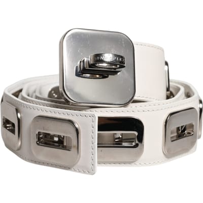 Metaalaccent Leren Riem