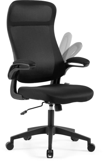 SENSE7 Revo - Bureaustoel - Draaistoel - Ergonomische Bureaustoel - in Hoogte Verstelbaar - Rugleuning van Mesh - Verstelbare Armleuningen - Zwart