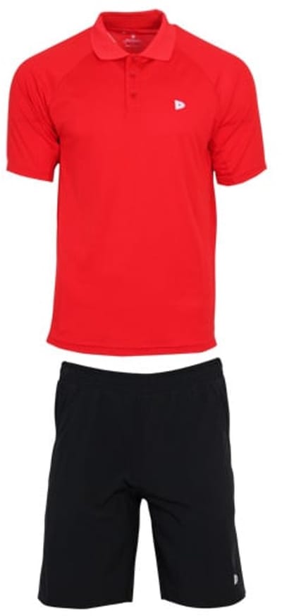 Donnay - Multi Sportset Zac - Trainingsset - Black/Poppy-red (733) - maat S