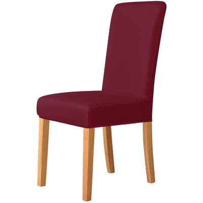 Housse de chaise de couleur unie pour la maison, la salle à manger, l'hôtel, le banquet, le mariage, housse de chaise en élasthanne extensible, housse de siège en tissu jacquard uni 1 piece brown