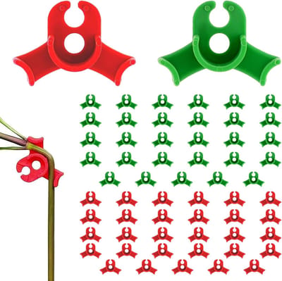 Famanu – Plantenclips - 60 stuks plantenclips - plantentrainer - plantenondersteuningsklem - 90 graden plantenhouderclips - lage stresstrainingsclips - plantengroei-bender voor wijnstok - bloemen - groenten - fruit