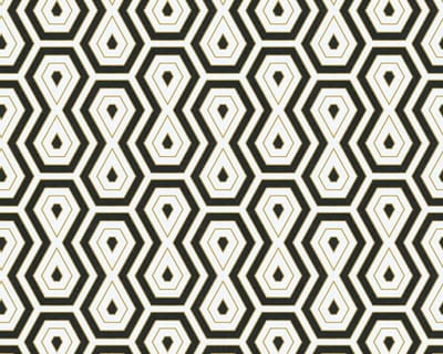 GRAFISCH BEHANG | Retro - goud wit zwart - "Architects Paper" A.S. Création Jungle Chic
