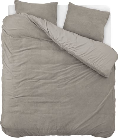 Sleeptime Teddy Dekbedovertrek - 200x200/220 + 2 kussenslopen 60x70 - Kaki - Tweepersoons