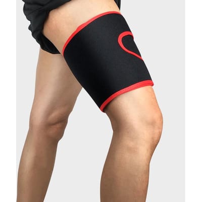 Tcare Verstelbare Instellingen Dijbeenbrace Ondersteuning Kenmerken Quadriceps Verzorging Plus Dijbeenbanden Unisex Ademend Antislip Hamstring Compressiehoes rood