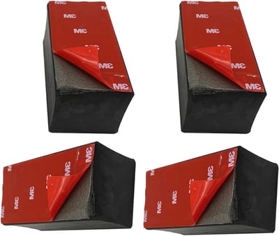 Meubelpoten - Verhogers Blokken - Meubels Verhogen - Zelfklevend Rubber - 40x40x25 mm - Zwart
