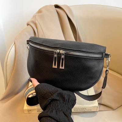Sac de poitrine haut de gamme au design simple, sac banane polyvalent et tendance, sac à bandoulière pour téléphone portable, nouvelle collection automne et hiver gray