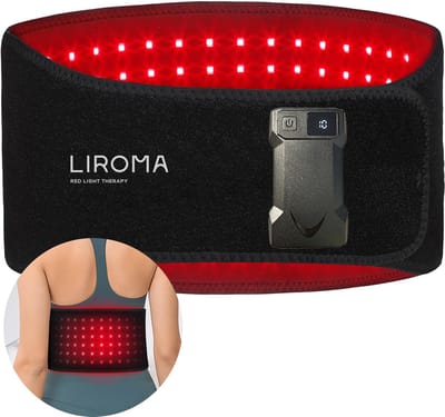 LIROMA® - Rood Licht Therapie Band - Draadloos - Timer - 6000mAh - Infraroodlamp - Meerdere Lichaamsdelen - Red Light Therapy - Warmteband