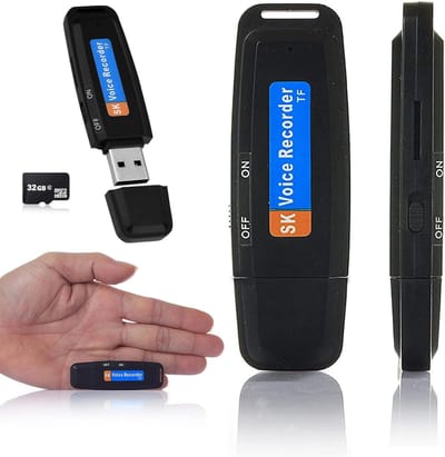 Draagbare Mini USB Voicerecorder met 32GB Opslag voor Vergaderingen en Interviews