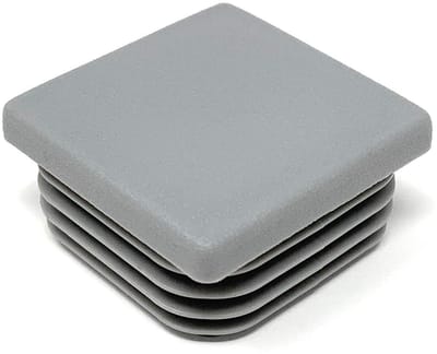 Dailygoody - Vierkante Buisstoppen - Lamellenstop - Hoogwaardige kwaliteit - Grijs - Eenvoudige montage - Geschikt voor 40x40 mm buizen