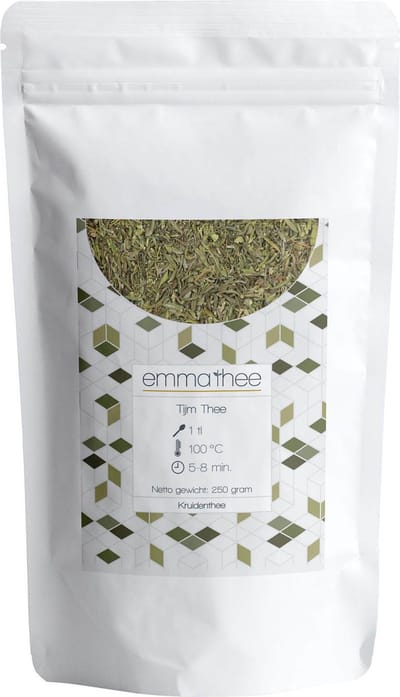 Tijm Thee 250 Gram - Losse Thee - Puur & Natuurlijk - Krachtig & Kruidig