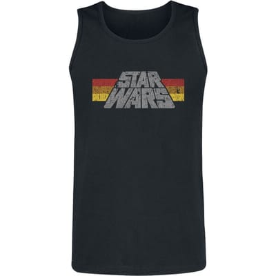 Star Wars Tanktop - Vintage Logo - S tot L - voor Mannen - zwart
