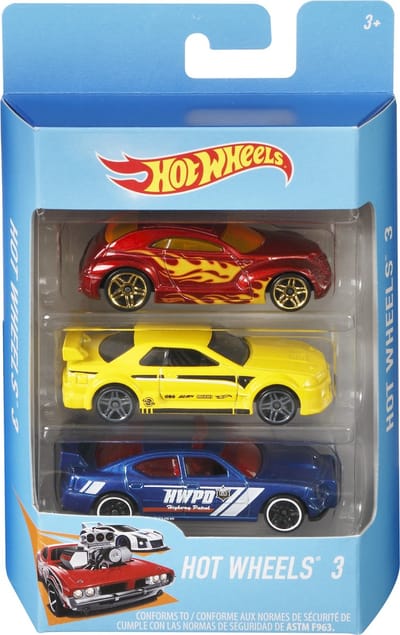 Hot Wheels Auto Diecast 3-Pack Assorti