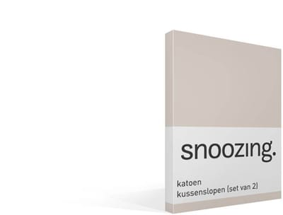 Snoozing katoen kussenslopen (set van 2) - Katoen - 40x60 cm - Zand