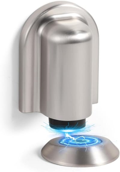 Magnetische Deurstopper - Deurhouder Buffer - Deuren Open Houden - Dubbele Montage Opties - 5.5cm Lengte - Nikkel