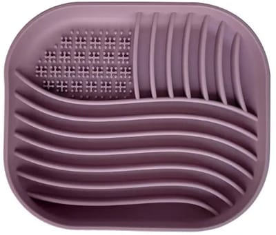 Rieba® Voerbak Hond - Likmat Hond – 20x18cm - Flexibele Silicone Hondenlikmat - Slowfeeder Hond – Anti Schrok Voerbak – Silicone Zuignap Groot – Pastel Roze