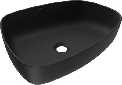 Mexen Ono opbouw wastafel van conglomeraten 51 x 39 cm, zwart - 23045171