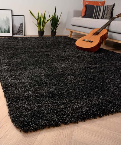 Hoogpolig vloerkleed - Shaggy Grand antraciet 80x150