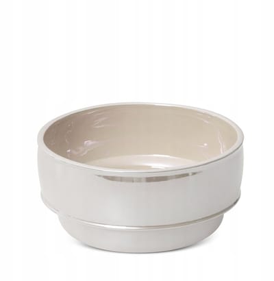 Decoratieve Kom Simona3 20x10cm Parelwit Keramiek