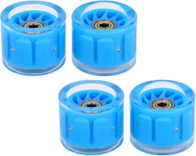 Longboard Wielen - Skateboard Wielen - Straat Cruisen - Magnetische Kern - 4 Stuks - Blauw