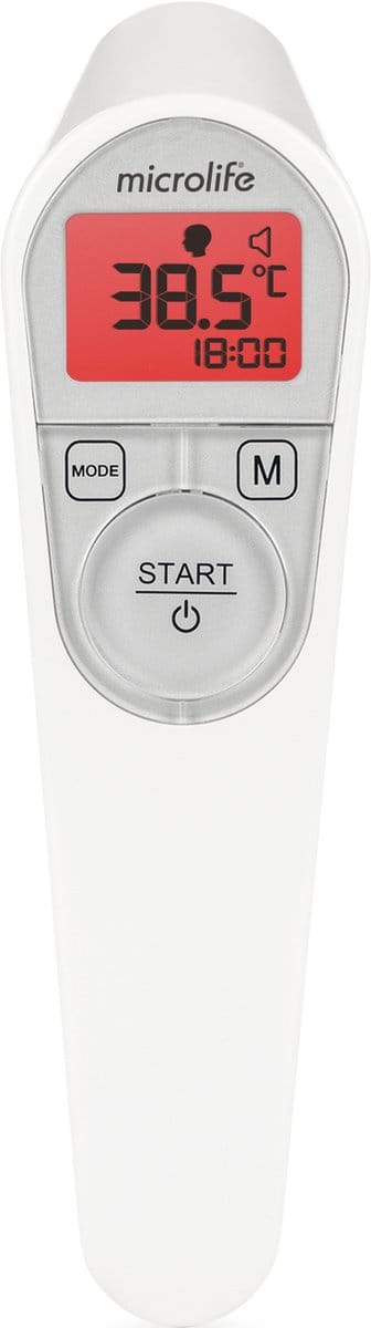 Microlife NC 200 - Infrarood Thermometer - Meting in 3 Seconden - Klinisch Getest - Zeer Nauwkeurig - Correct Positioneren - Meet Temperatuur, Objecten en Omgeving - 5 Jaar Garantie