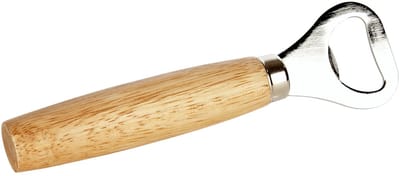 Cosy & Trendy Flessenopener - hout/metaal - 14 cm - keuken gerei