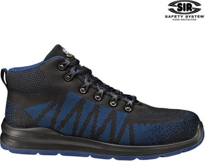 SIR SAFETY CHAMPION FOBIA Veiligheidsschoenen S3 HEREN Werkschoen Zwart Blauw - Fiberglas Neus en Composiet Tussenzool - Antislip SRC - Ademend