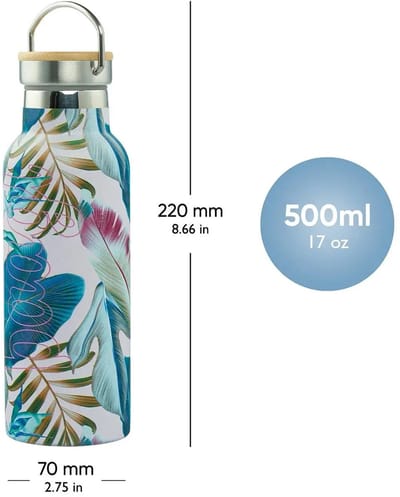 Baagl Thermosfles Bamboedeksel Leafs 500 ml