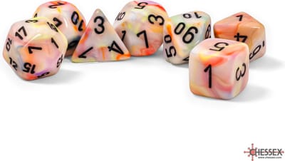 Chessex 7-Die Mega Set Festive - Circus/Black