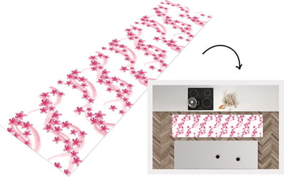Keukenloper - Loper keuken - Patronen - Sakura - Zen - Yoga - 200x50 cm - Keukenloper vinyl