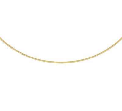 YO&NO - Ketting - Goud - Slang -  1,2 mm - 41 + 4 cm - 585 goud