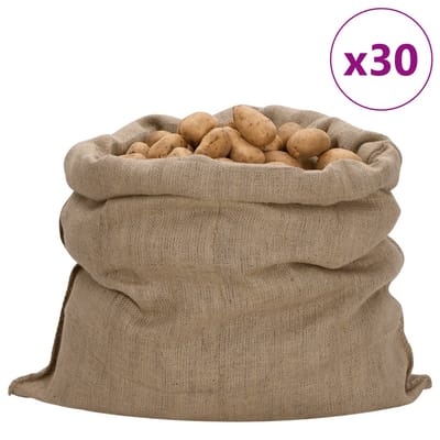 vidaXL - Jutezakken - 30 - stuks - 340 - g/m² - 100x110 - cm - 100% - jute