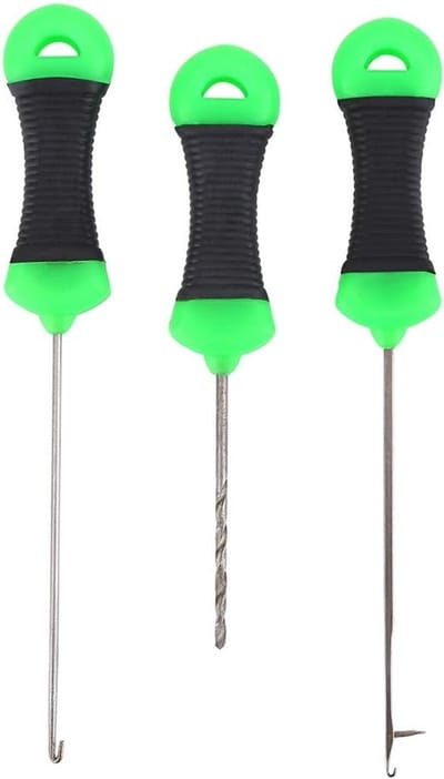 Aasnaald Gereedschapset - Rig Accessoires - Vistuigjes Maken - Roestvrij Staal - 3 Delig - Zilver