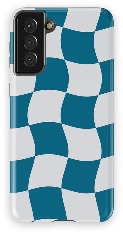 Checkered Warp Hoesje Samsung Galaxy S21 Plus | Geschikt Voor Mag | Uniek Design Hoesje | Beschermhoes Samsung Galaxy S21 Plus Frozen Motion