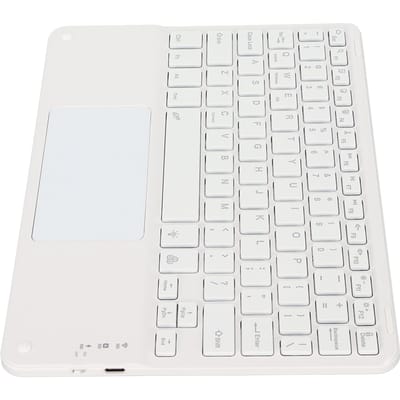 Draadloos Toetsenbord met Touchpad Vierkante Toetskap Ultradun 10 inch Draadloos Toetsenbord met RGB wit