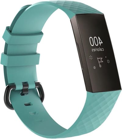Shop4 - Fitbit Charge 3 Bandje - Siliconen Mint Groen
