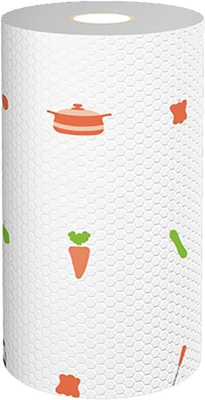 50 Stuks Keukenpapier Doekjes voor Nat en Droog Gebruik, Perfect voor Schoonmaken en Schrobben van Borden en Pannen